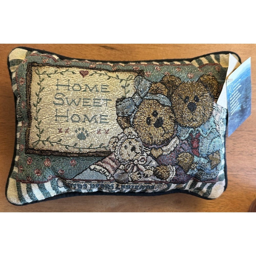 Boyds‎ Bears & Friends Home Sweet Home 7x12 Tapestry Pillow New With Tags